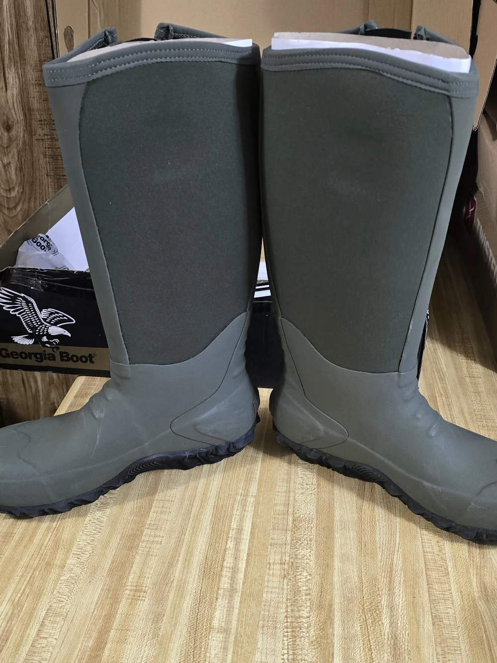 Georgia Boot Men's 9 M Olive Green Neoprene Waterproof Pull-On Boots NWT